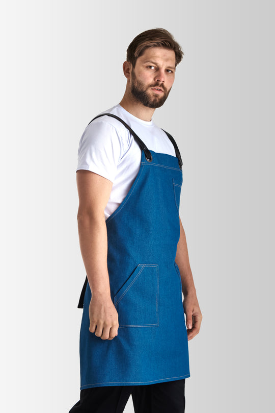 Muffin Denim Apron – Blue/Black