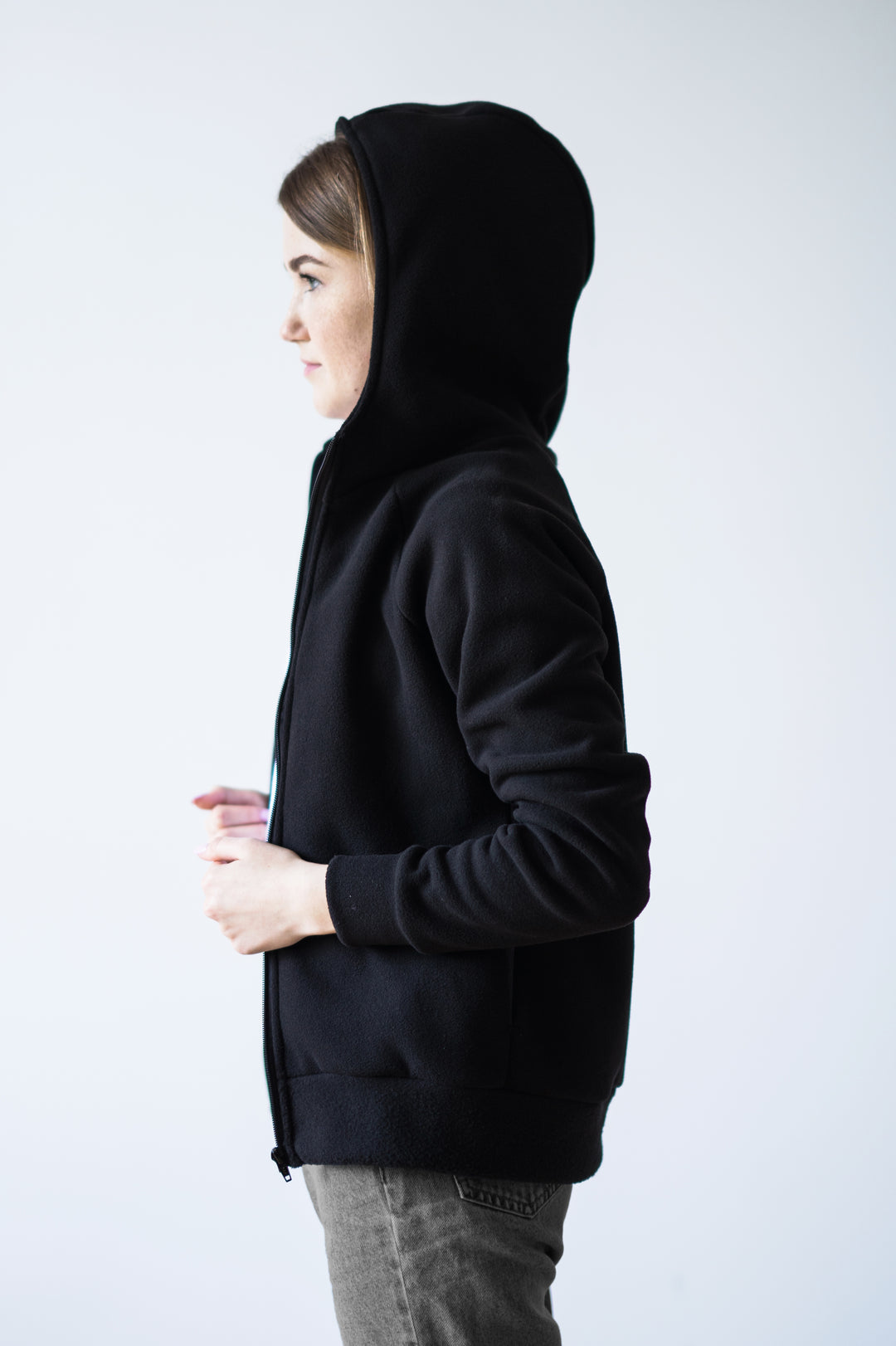 Synevyr Hooded Women’s Fleece Jacket 260 – Black