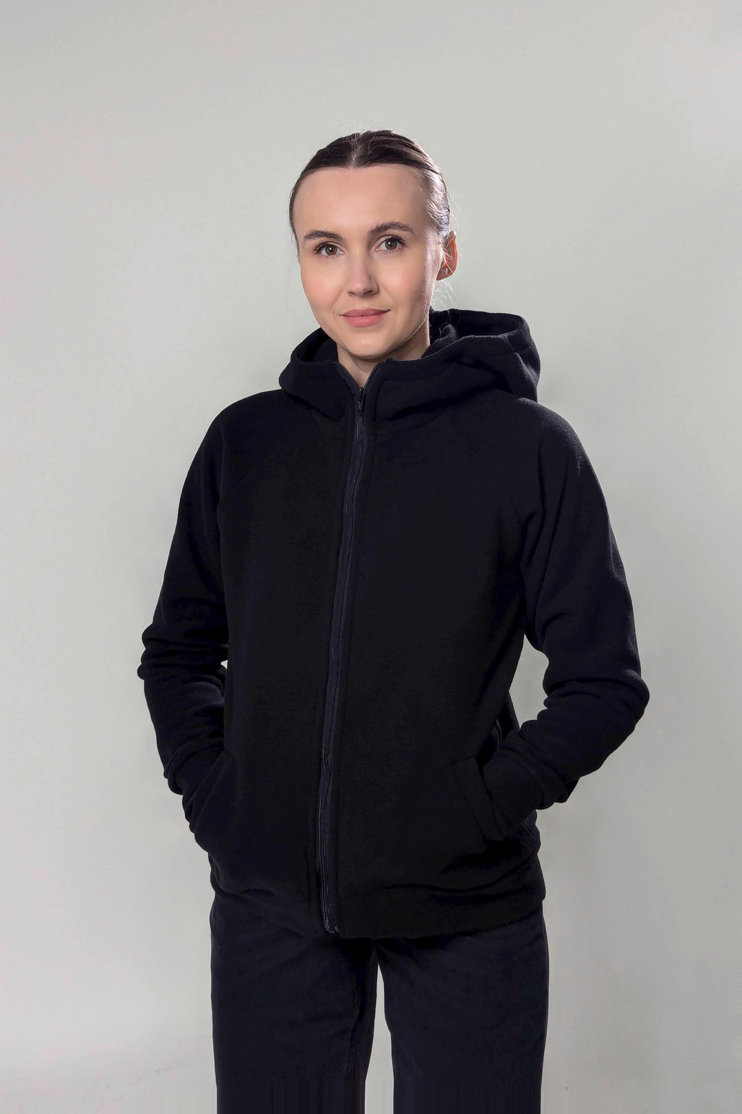 Synevyr Hooded Women’s Fleece Jacket 260 – Black