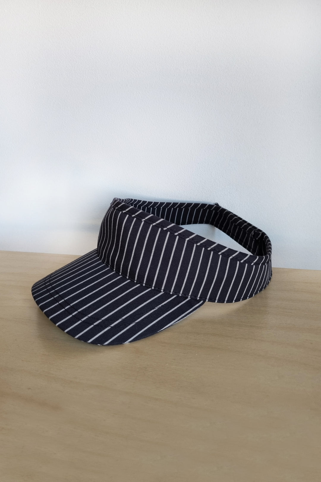 Visor Cap – Black with a Gray Stripe