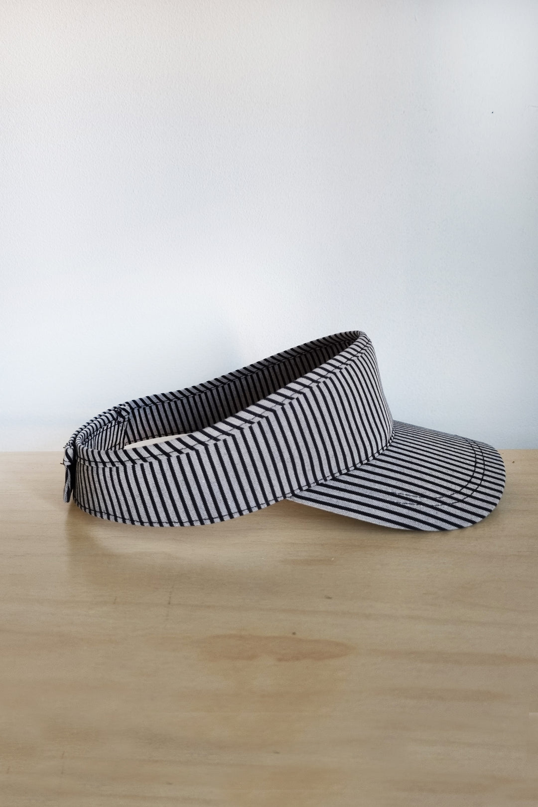 Visor Cap – Gray with a Black Stripe