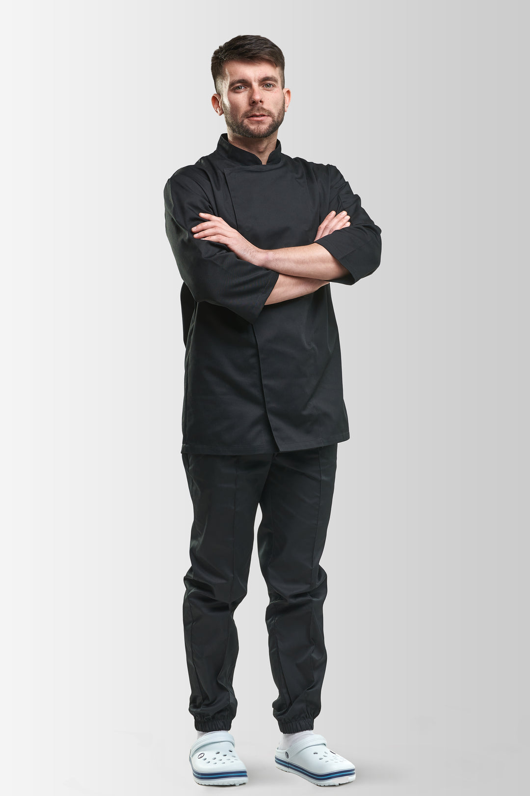 Rio 235 Men’s Chef Coat – Black