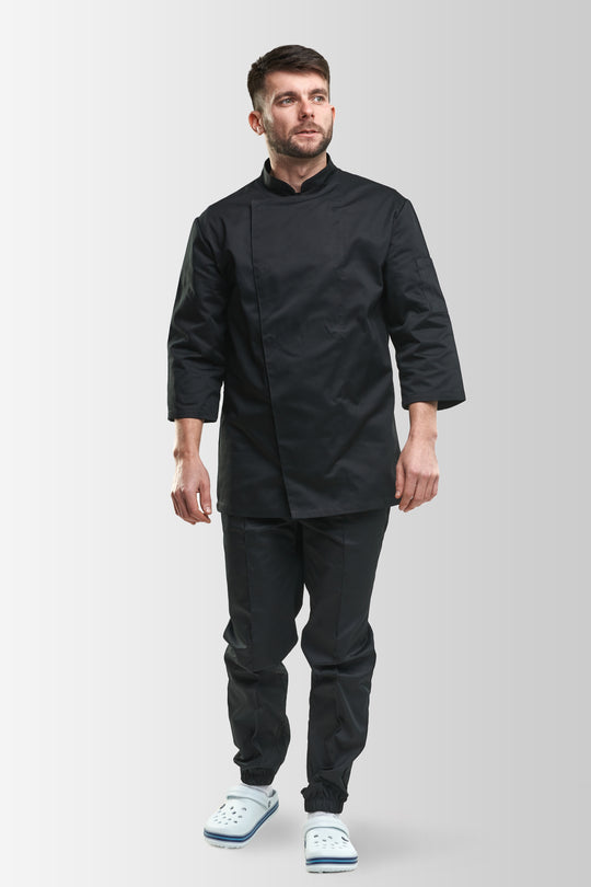 Rio 235-1 Men’s Chef Coat – Black