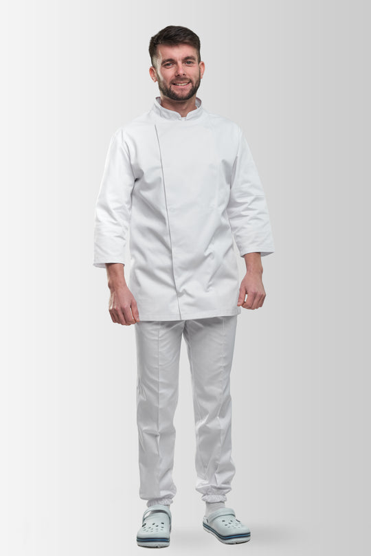 Rio 235-1 Men’s Chef Coat – White