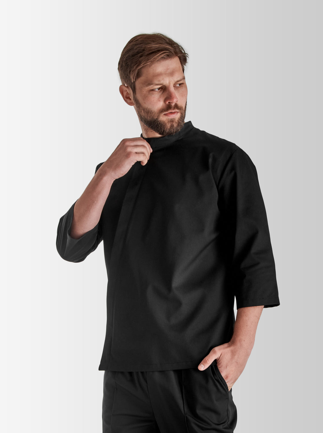 Hobart 160 Men’s Chef Coat – Black