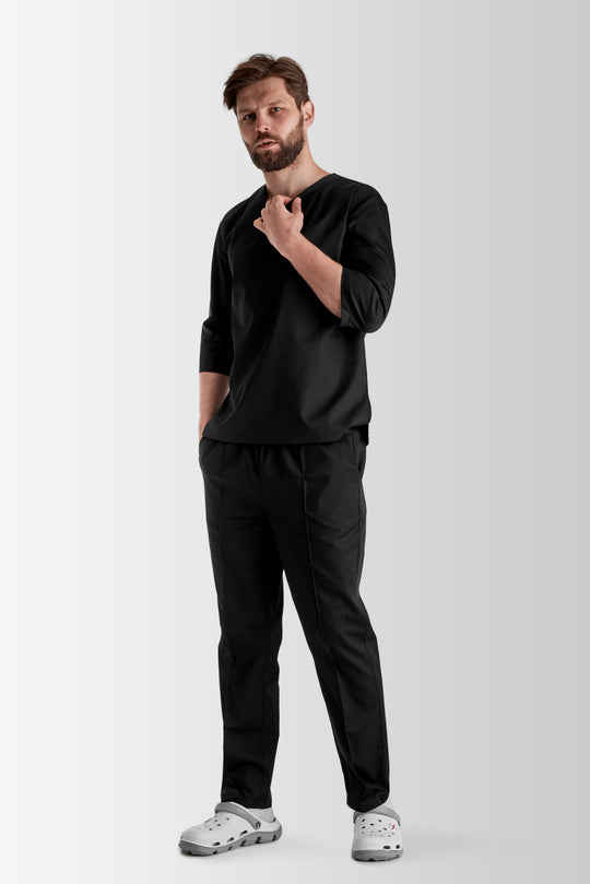 Toffy Men’s Medical & Work Suit – Black