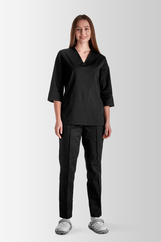 Toffy Women’s Medical & Work Suit – Black