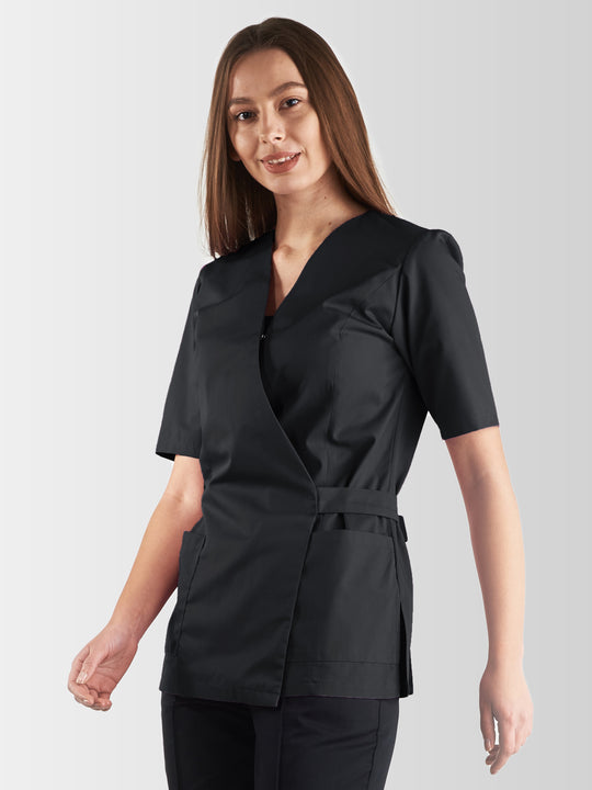 Verona Medical & Work Coat – Black