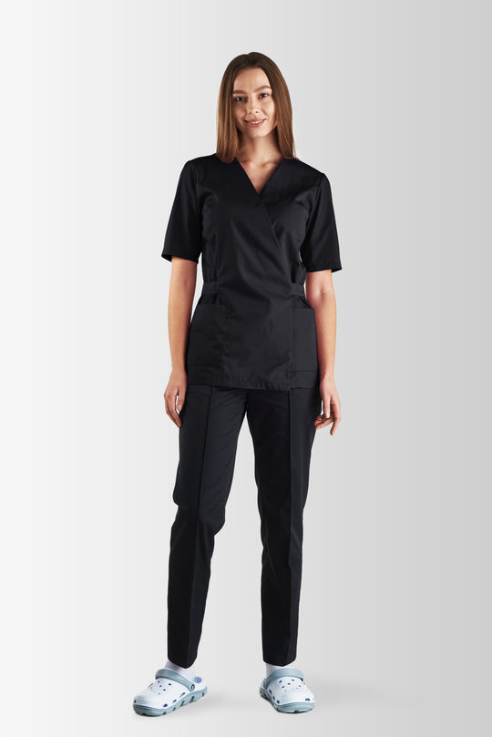 Verona Medical & Work Coat – Black