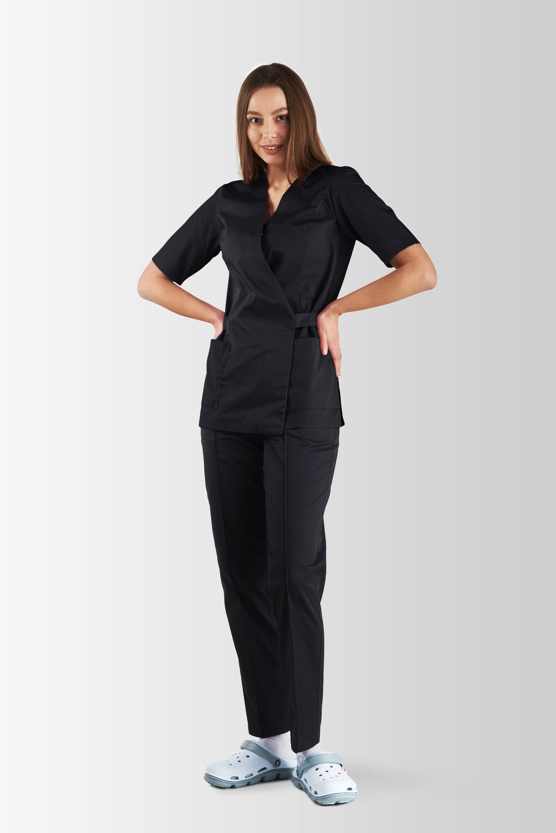 Verona Medical & Work Coat – Black