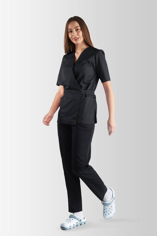 Verona Medical & Work Coat – Black