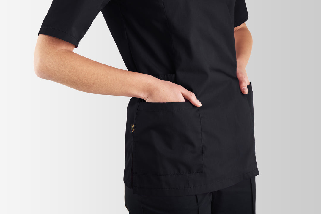 Verona Medical & Work Coat – Black