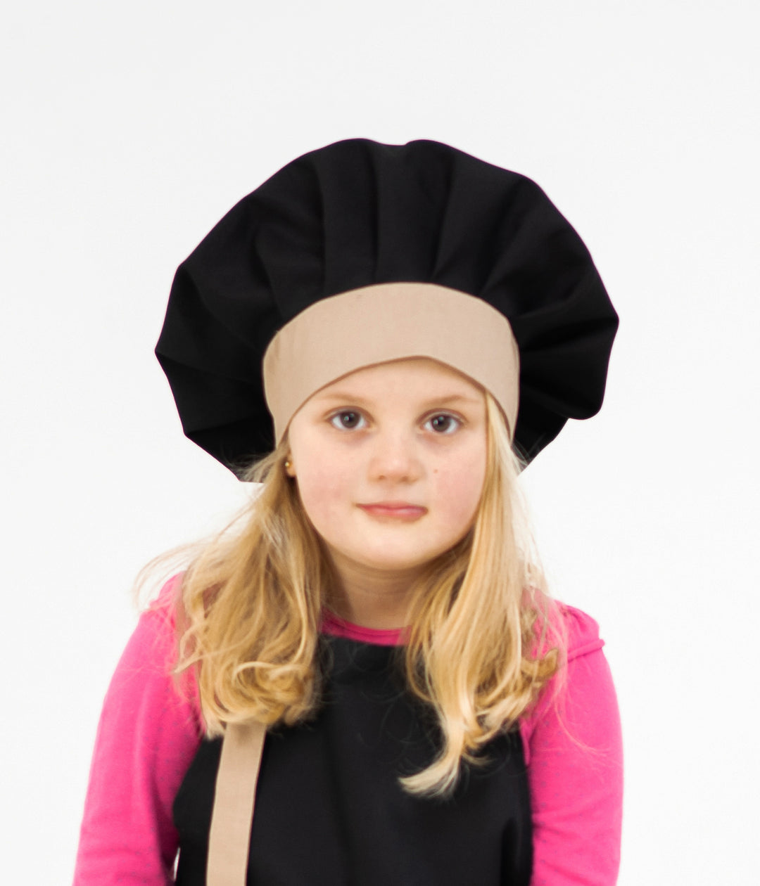 Children’s Chef’s Togue – Black with Beige