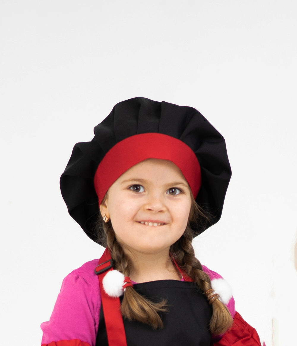 Children’s Chef’s Togue – Black with Red