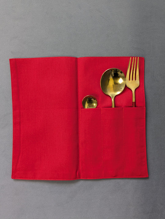 Cutlery Pouch K1 Twill – Red