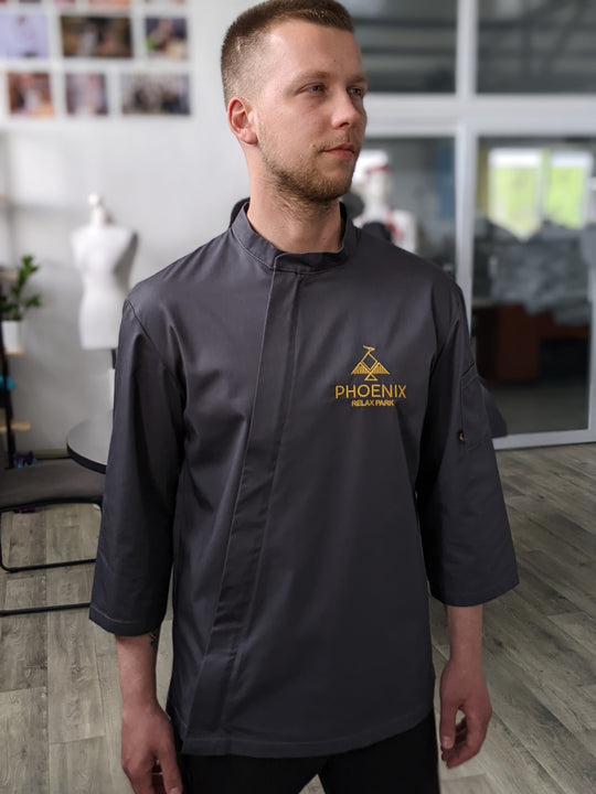 Hobart Chef Coat 160 with Logo – Colored