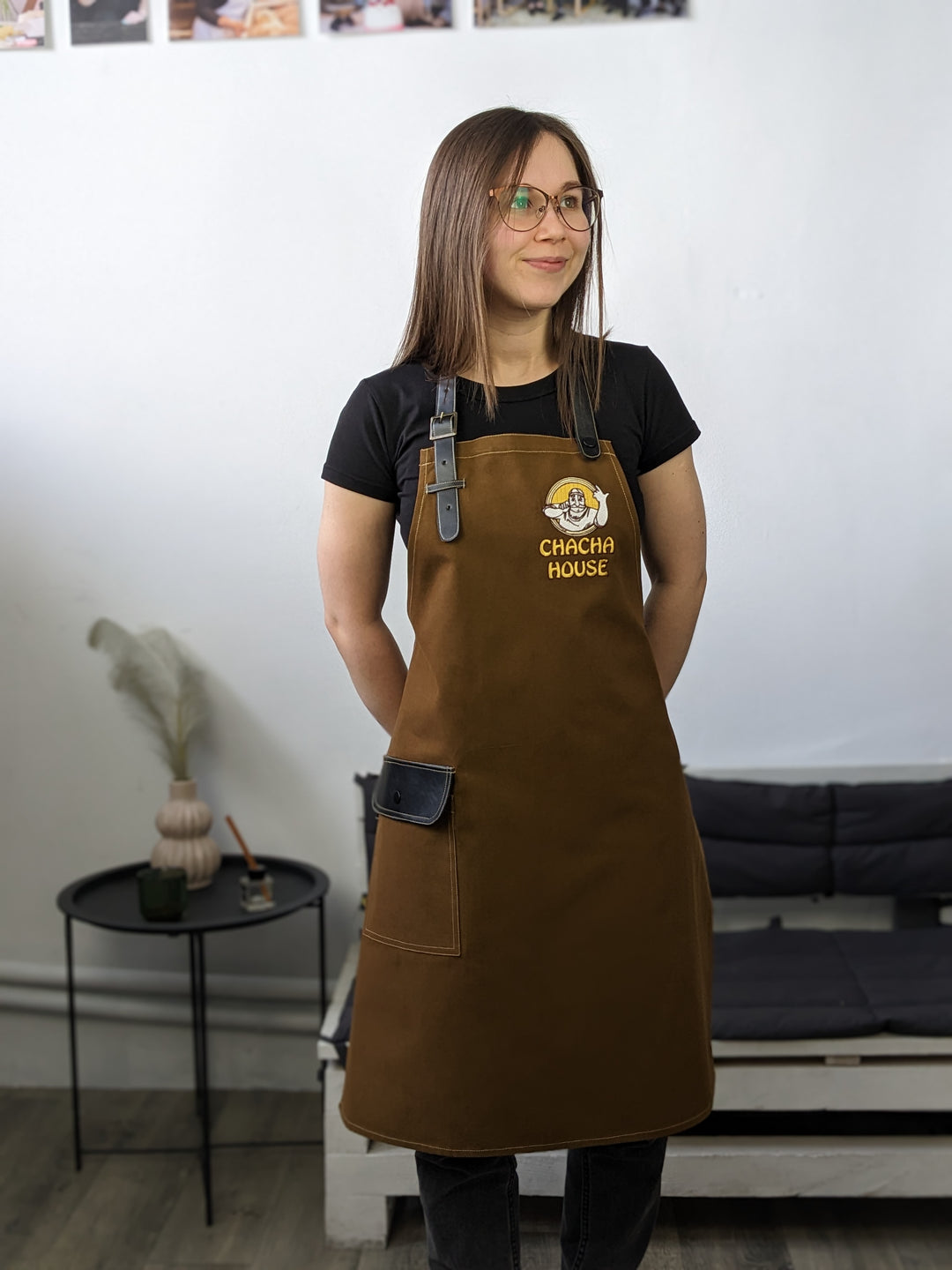 Apron with logo up to 10" Jackson Canvas Brown | Embroidery