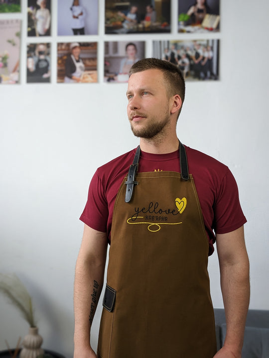 Apron with logo up to 10" Jackson Canvas Brown | Embroidery