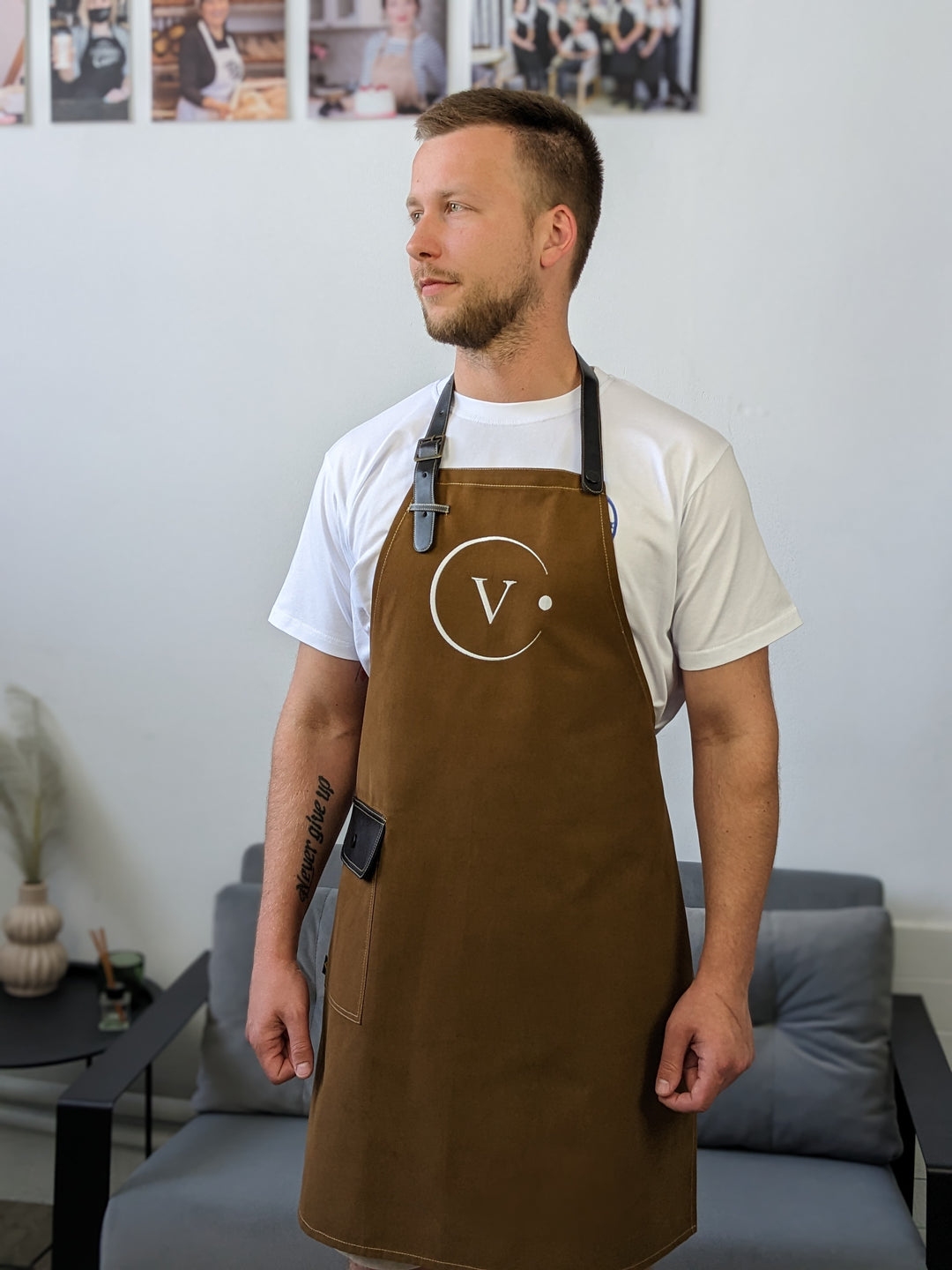 Apron with logo up to 10" Jackson Canvas Brown | Embroidery