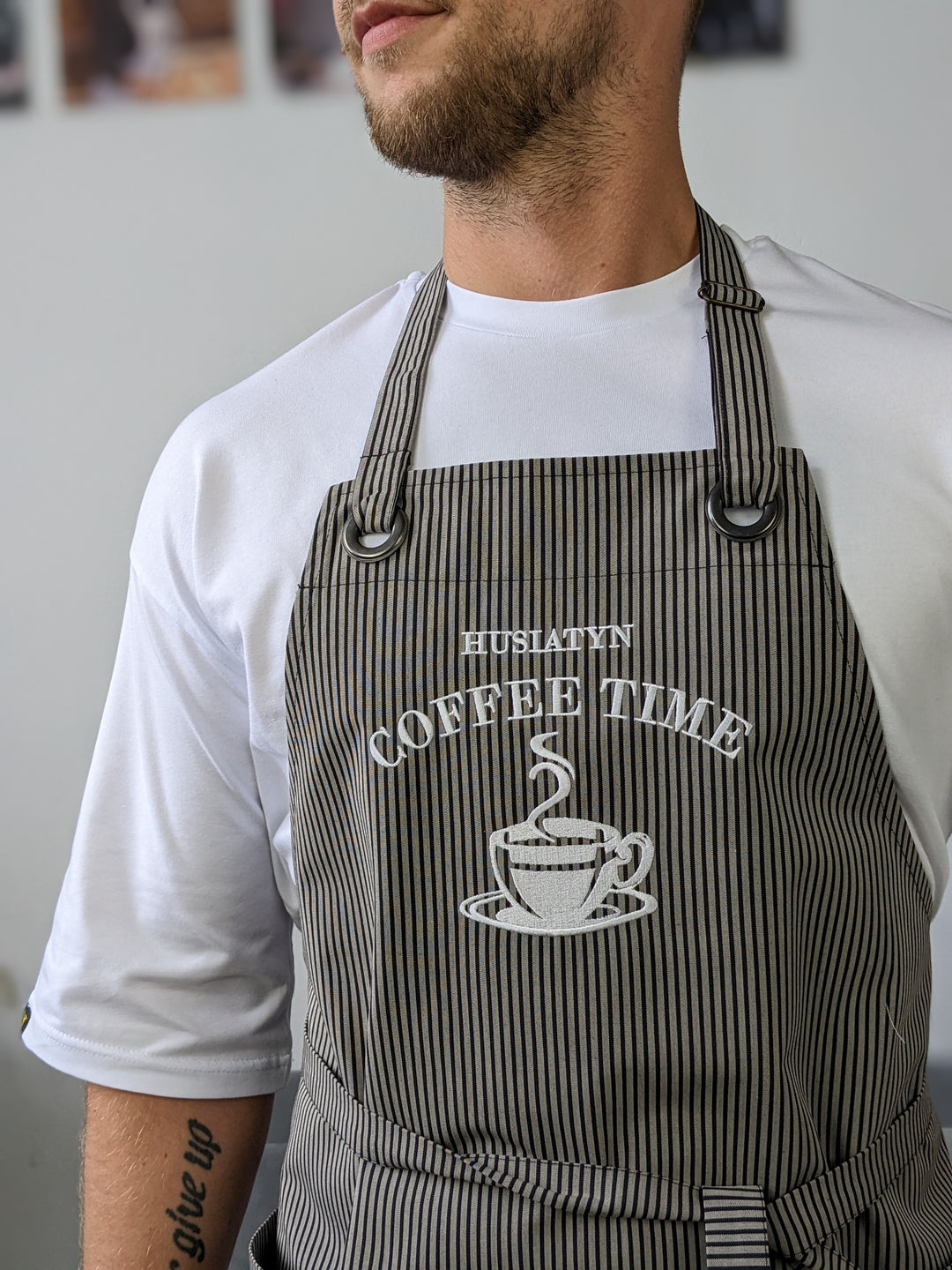 Apron Fredo Gray with embroidery 10" | Apron with branding