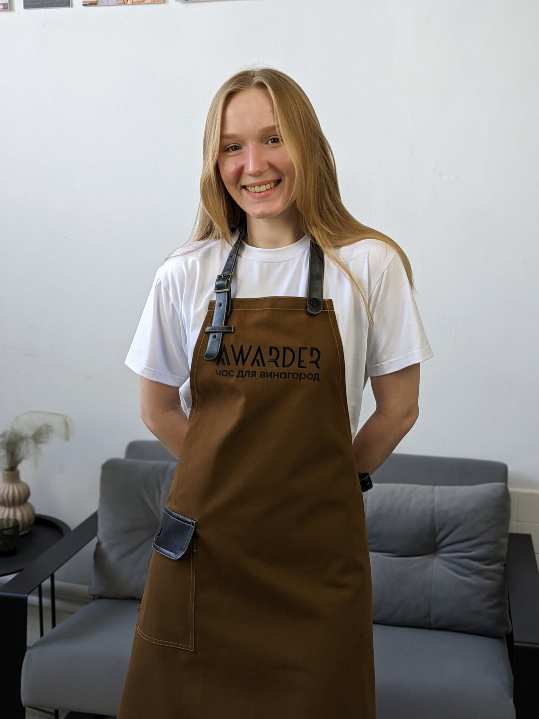 Apron with logo up to 10" Jackson Canvas Brown | Embroidery