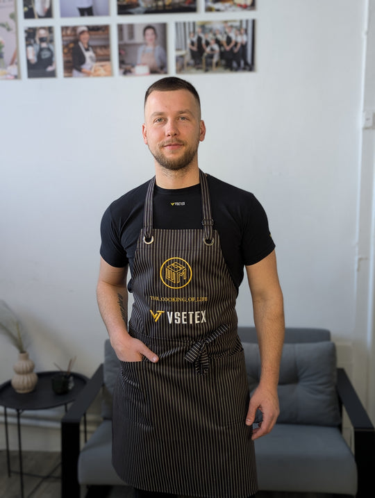 Apron Fredo Black with embroidery | Apron with branding