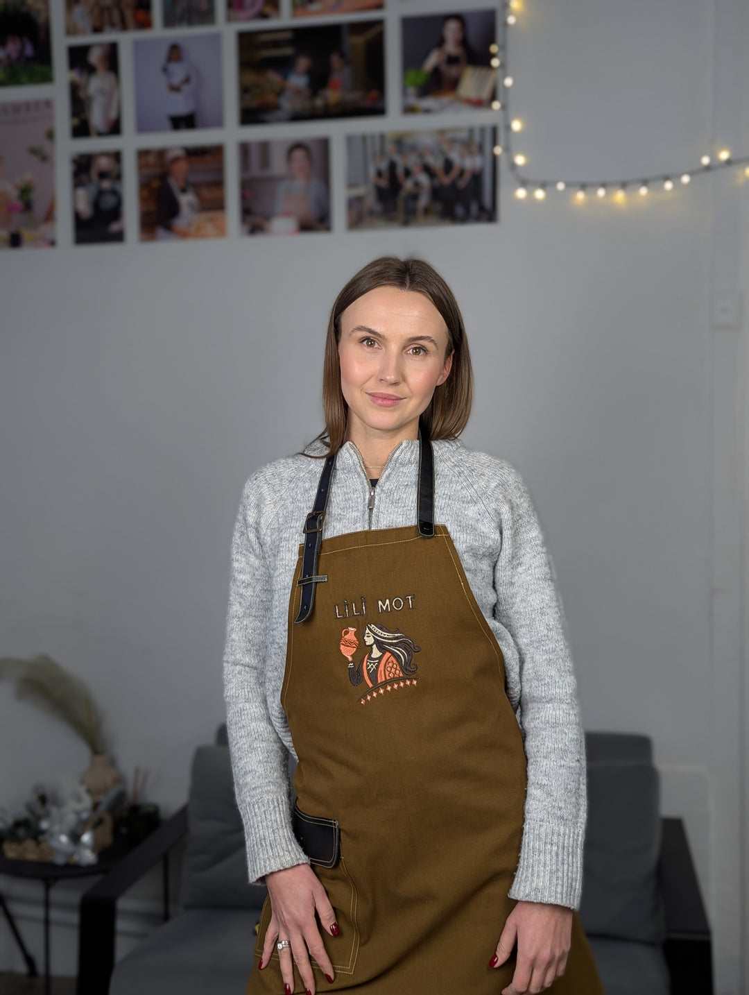 Apron with logo up to 10" Jackson Canvas Brown | Embroidery