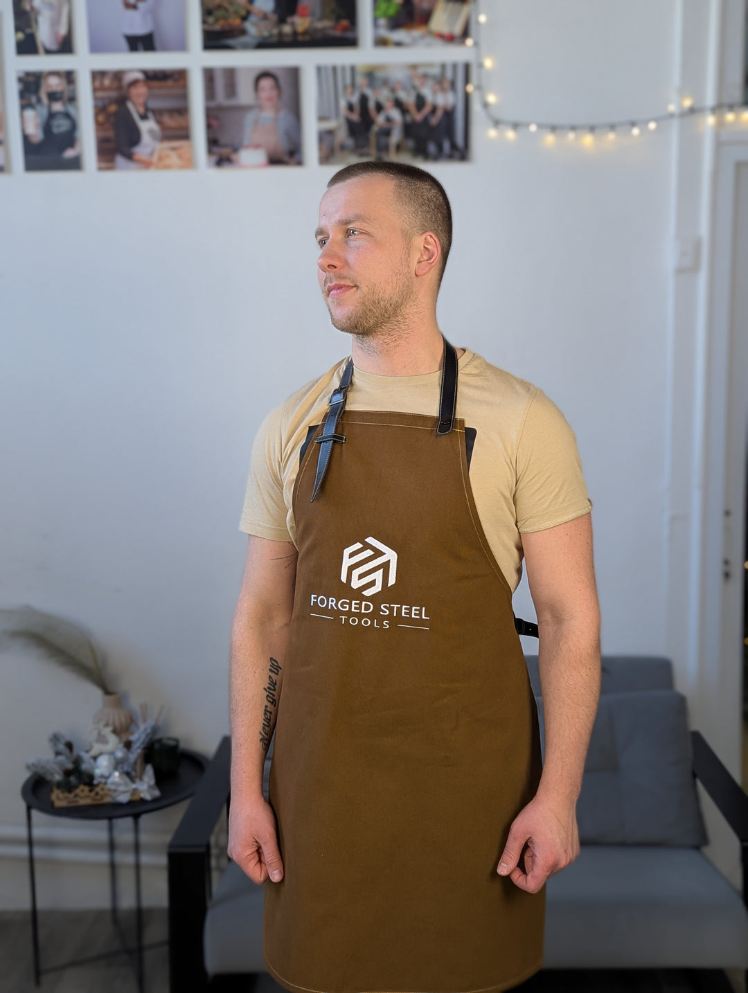 Apron with logo up to 10" Jackson Canvas Brown | Embroidery