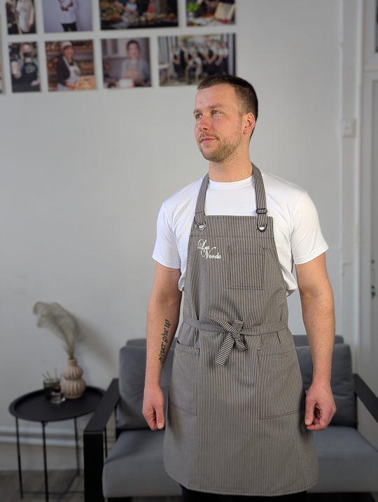 Apron Fredo Gray with embroidery 10" | Apron with branding