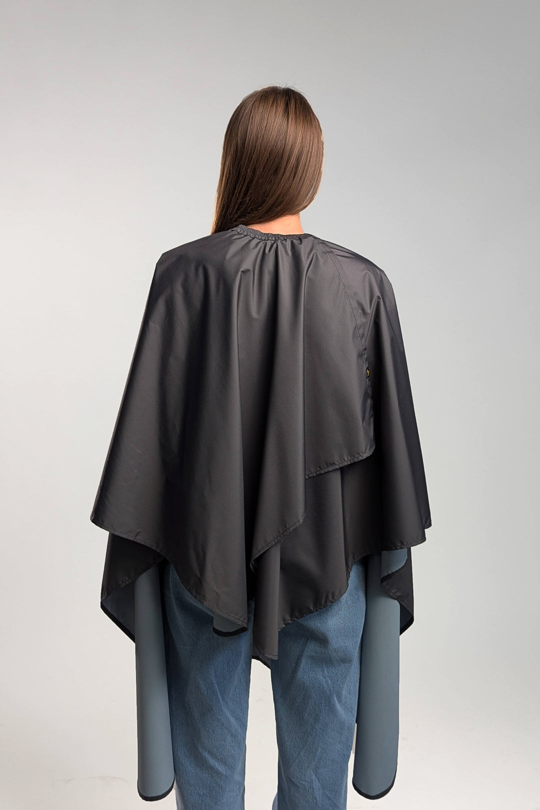 Hairdresser’s Cape with Hand Holes – Grey