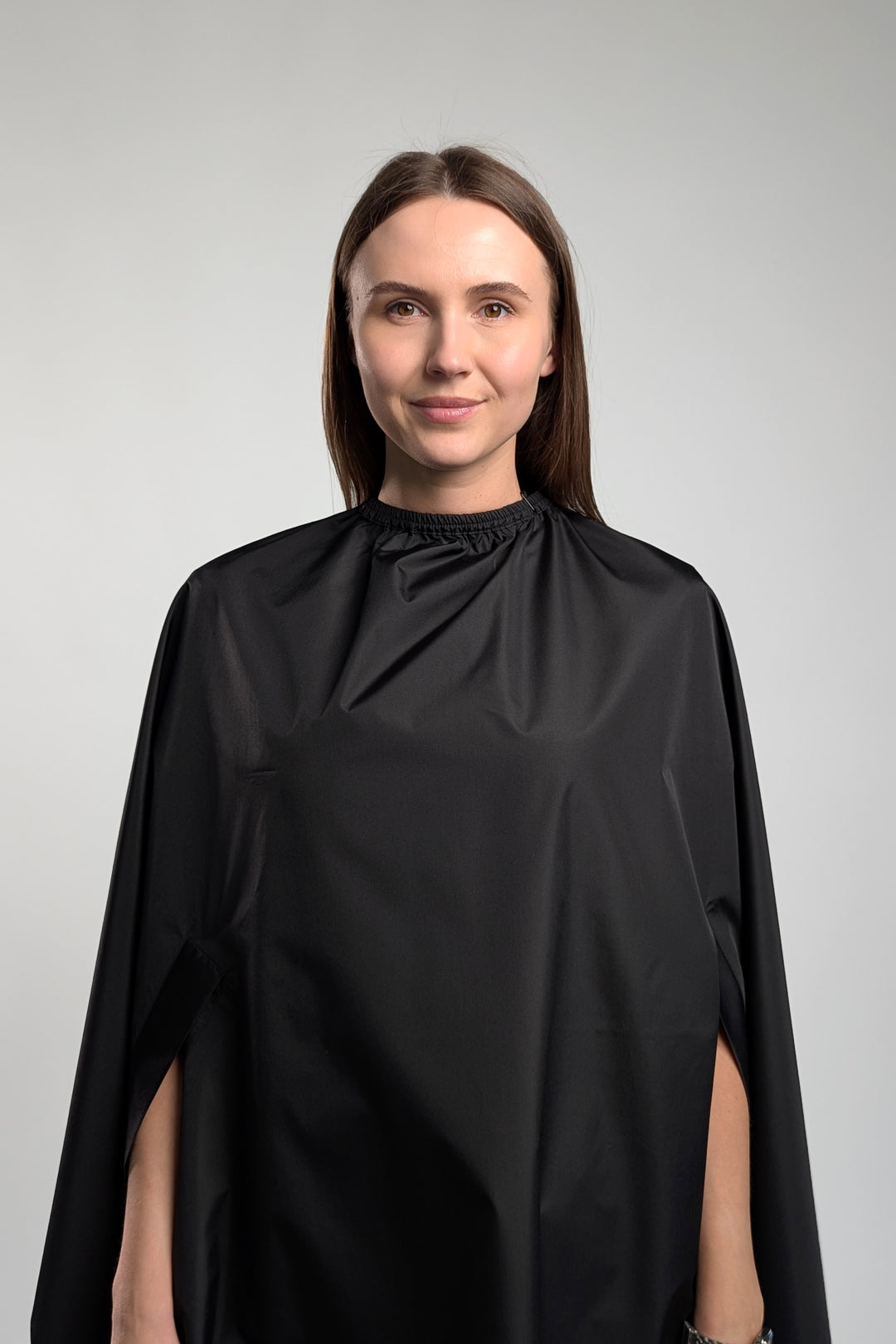 Hairdresser’s Cape with Hand Holes – Black
