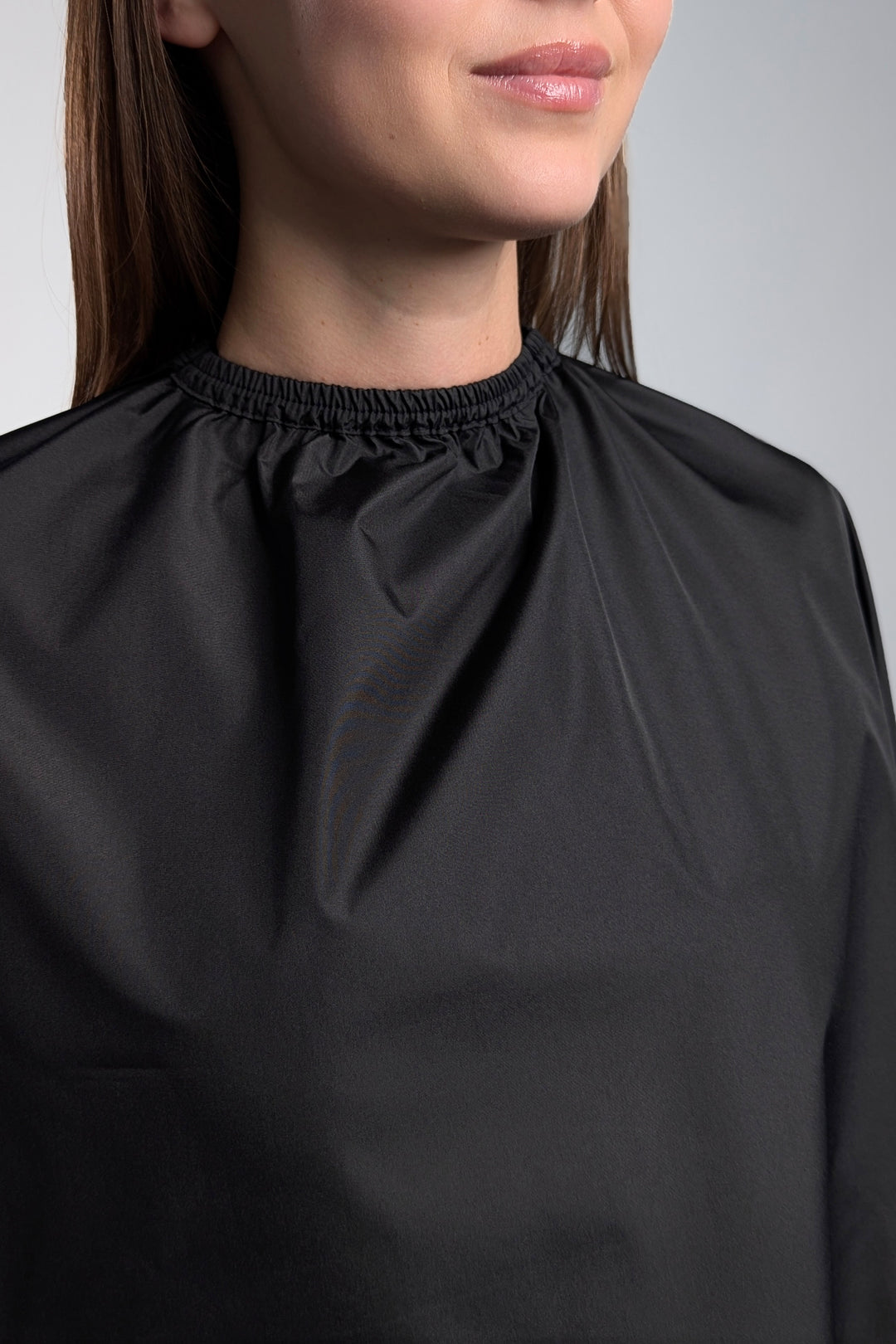 Hairdresser’s Cape with Hand Holes – Black