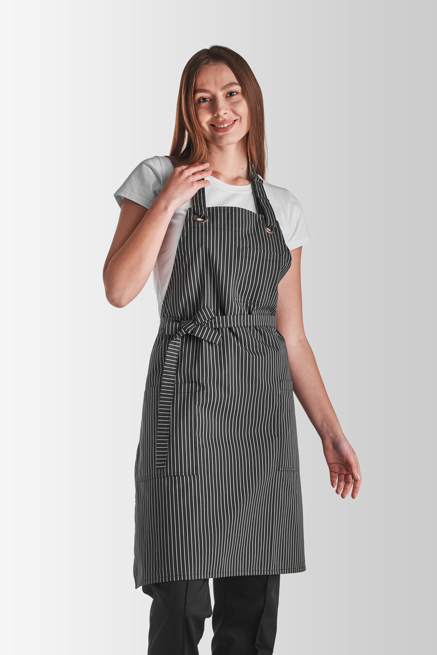 Fredo Apron – Striped Black