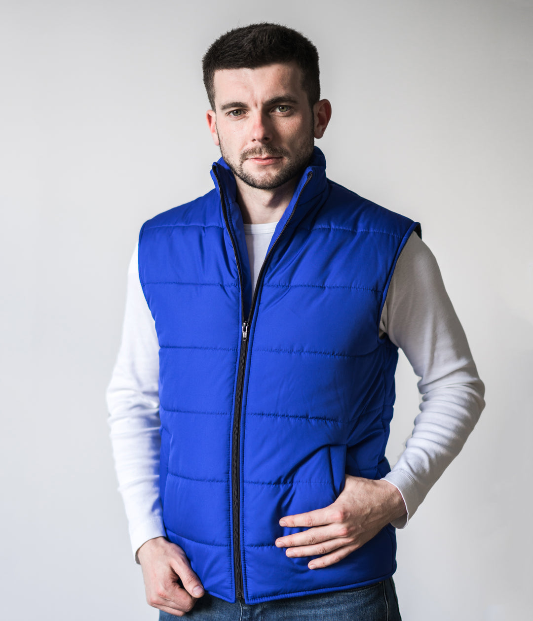 Puffer Men’s Vest – Blue