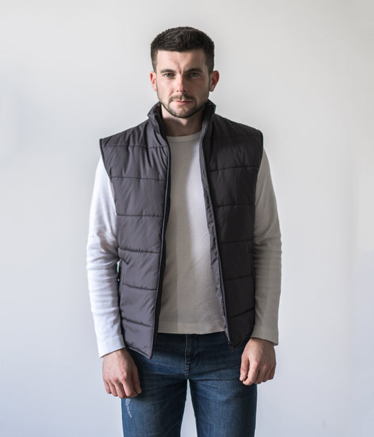 Puffer Men’s Vest  – Dark Grey