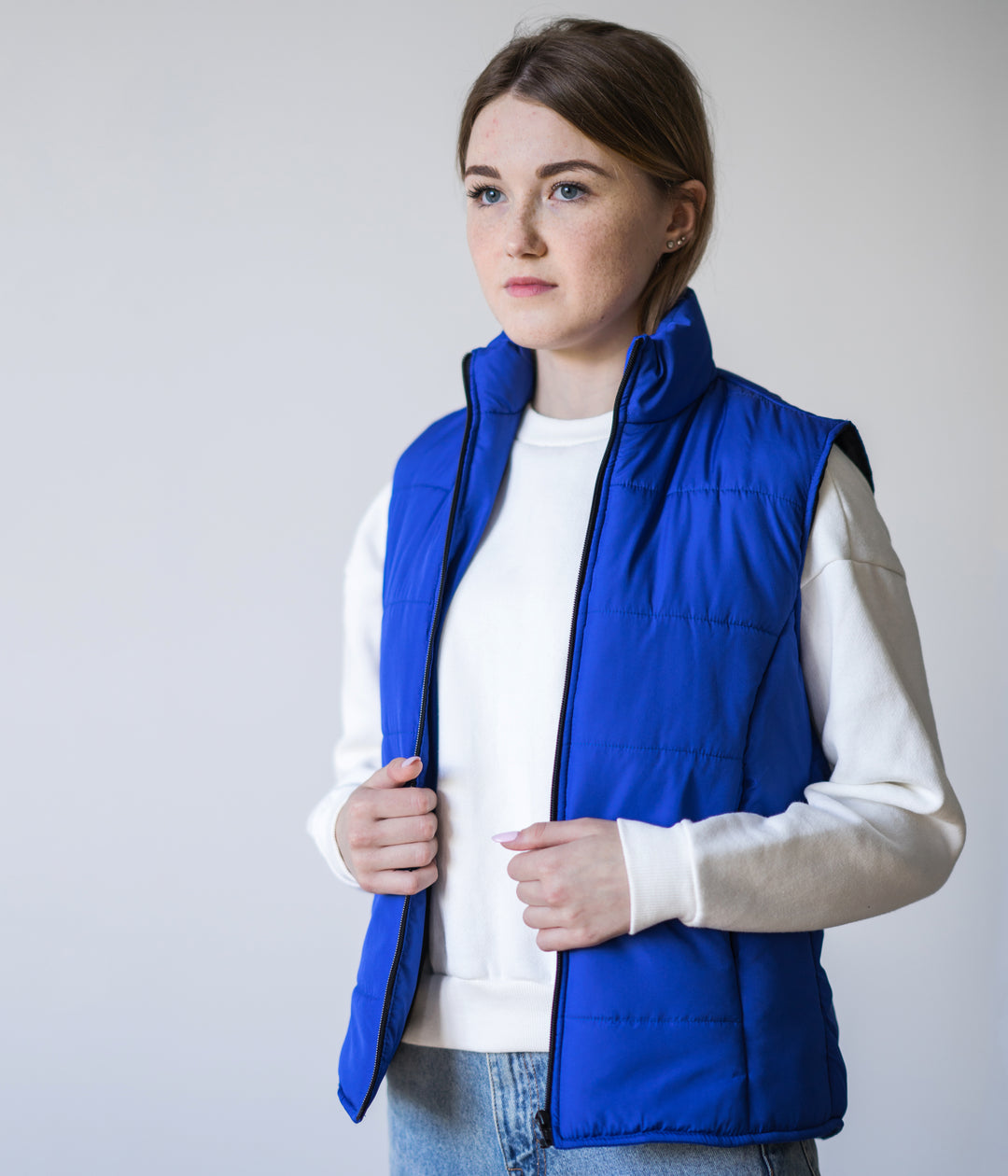 Puffer Women’s Vest – Blue