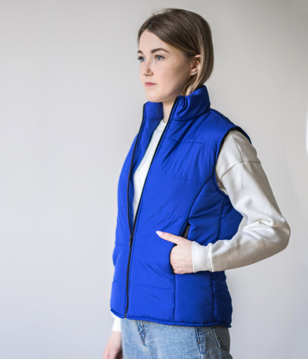 Puffer Women’s Vest – Blue