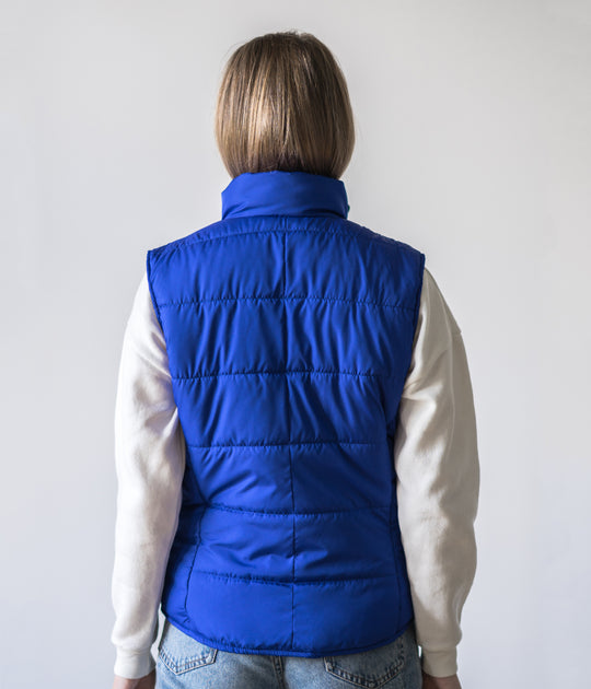 Puffer Women’s Vest – Blue