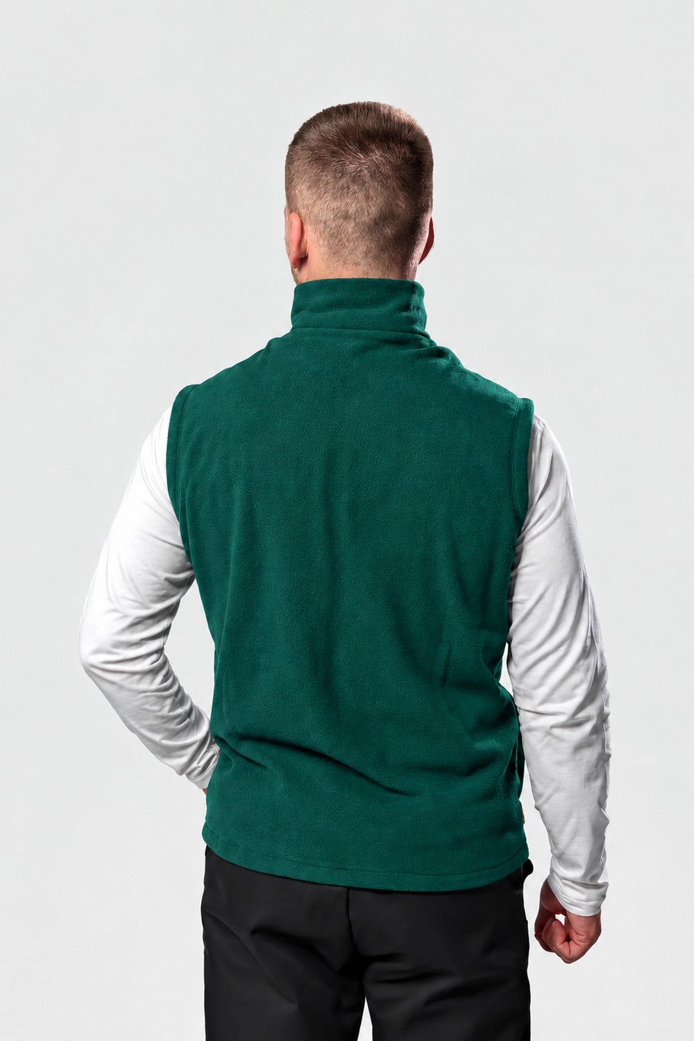 Men’s Full-Zip Fleece Vest – Green
