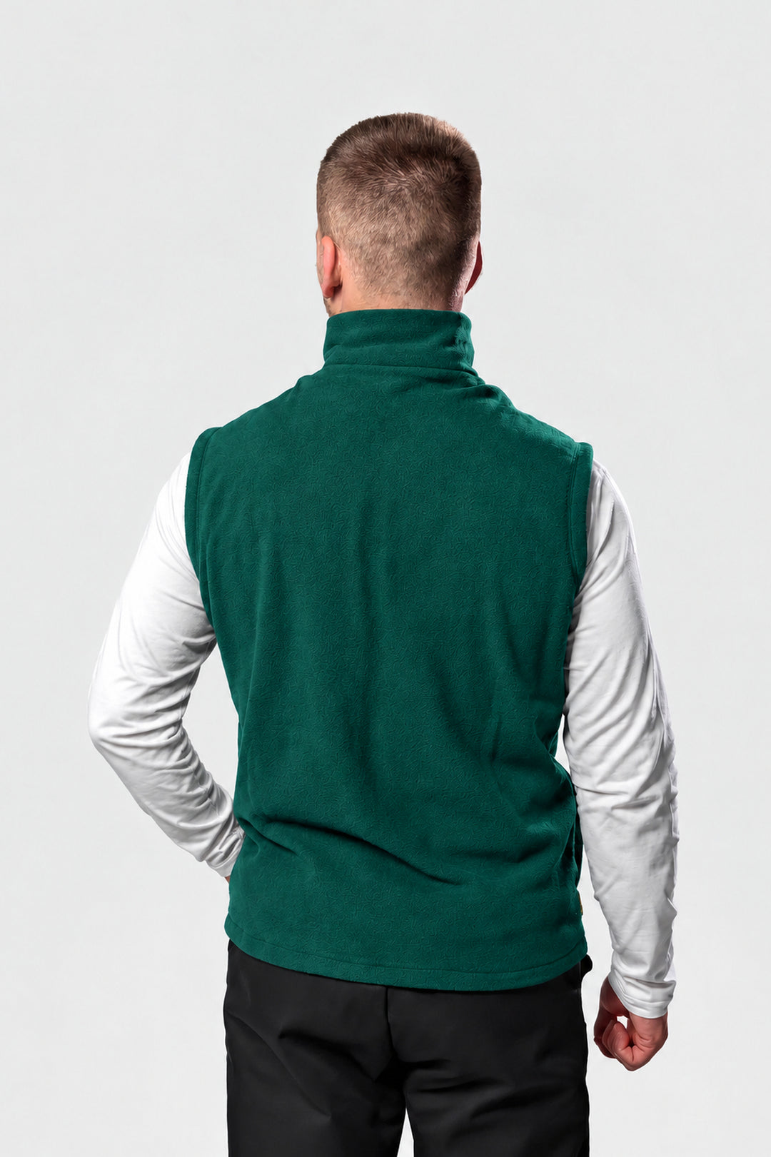 Men’s Full-Zip Fleece Vest – Green