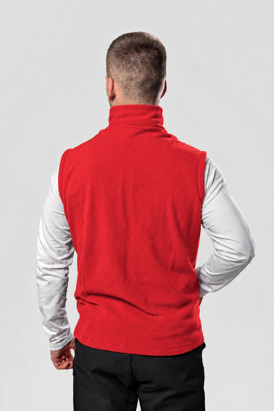Men’s Full-Zip Fleece Vest – Red
