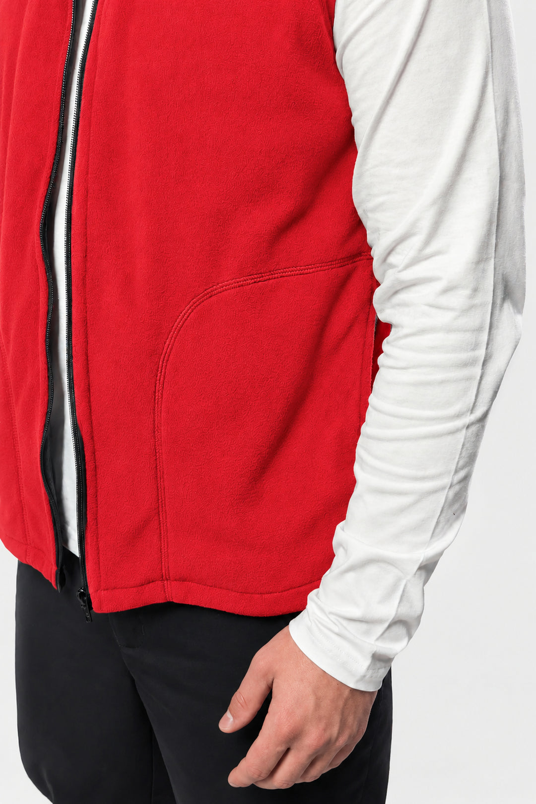 Men’s Full-Zip Fleece Vest – Red