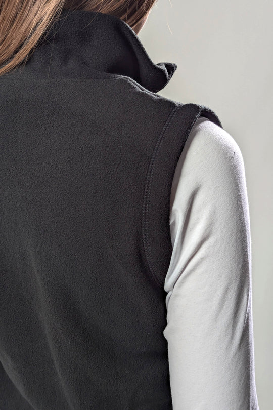 Fleece Women’s Vest – Black