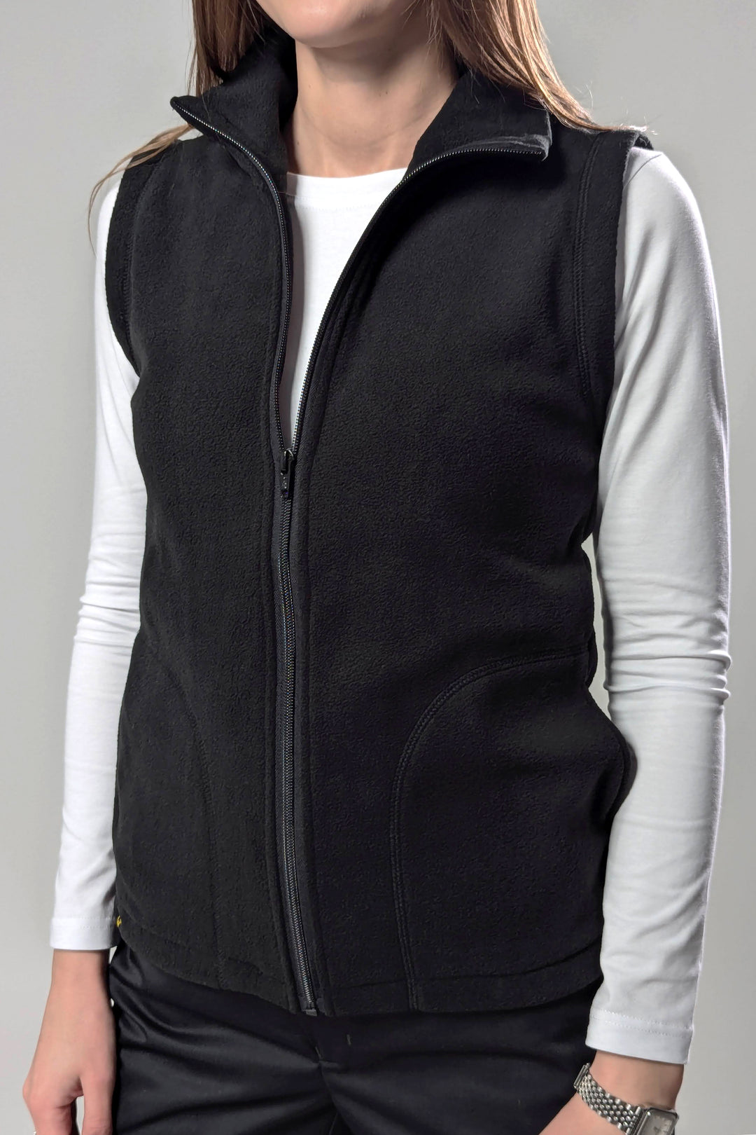 Fleece Women’s Vest – Black