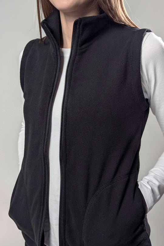 Fleece Women’s Vest – Black