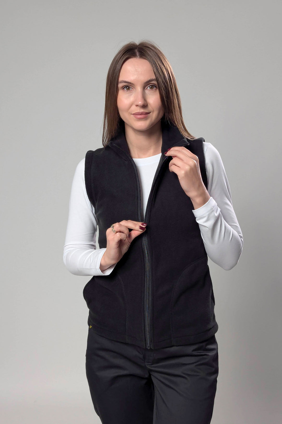 Fleece Women’s Vest – Black