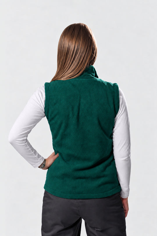 Women’s Full-Zip Fleece Vest – Green