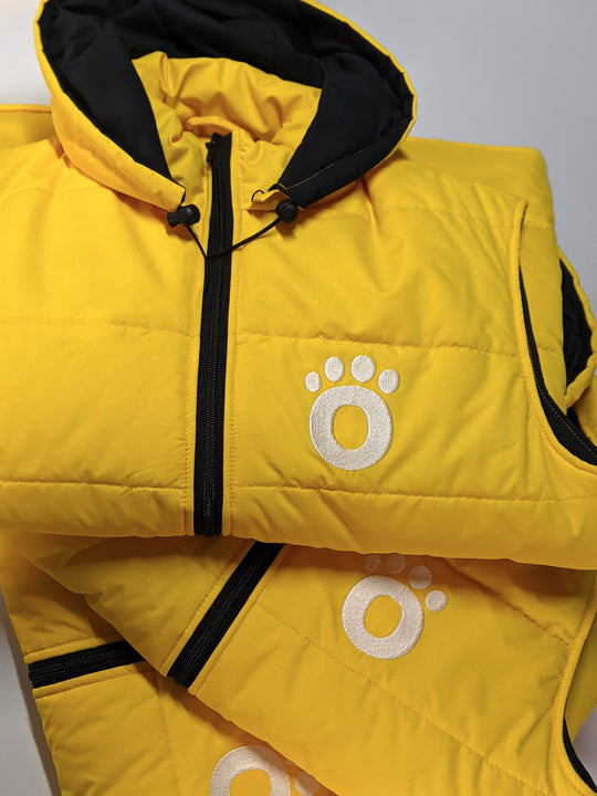 Puffer Hooded Men’s Vest – Yellow