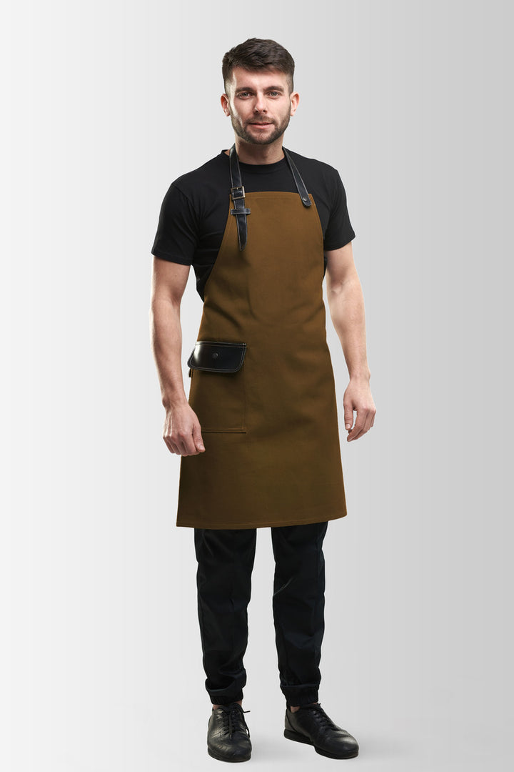Canvas Bib Apron Jackson – Brown