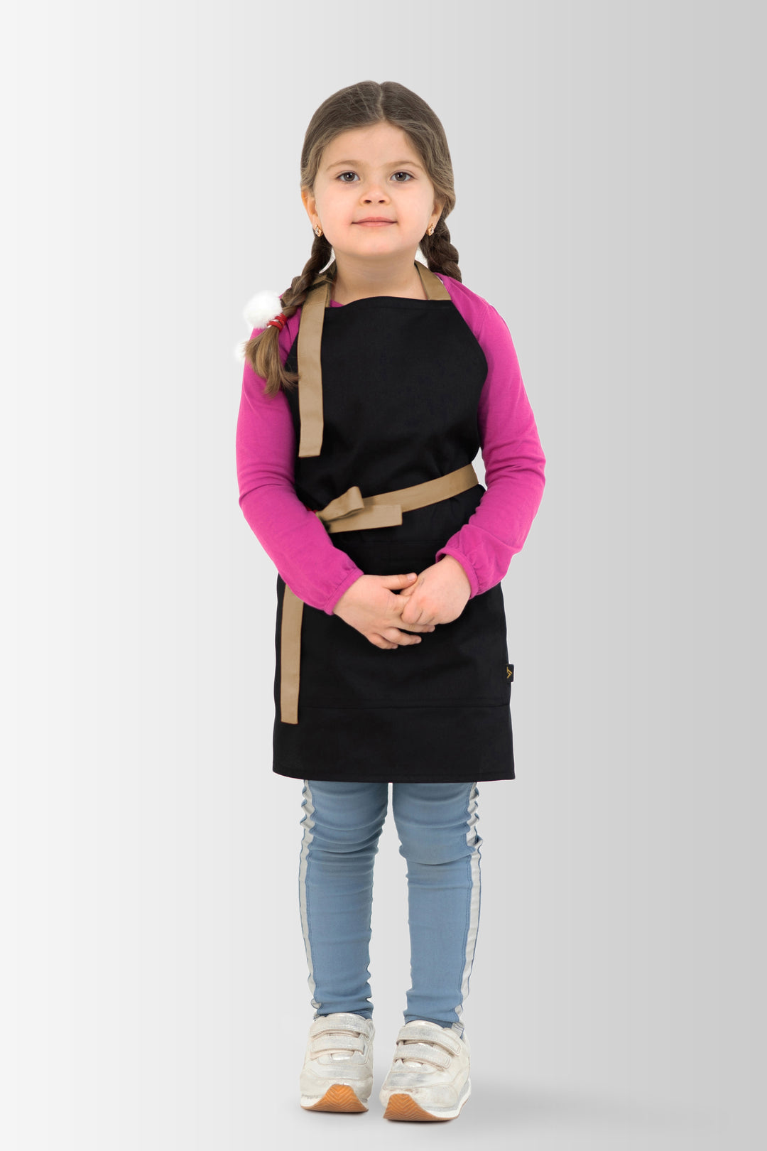 Latte Children’s Apron 5-7 Years – Black with Beige